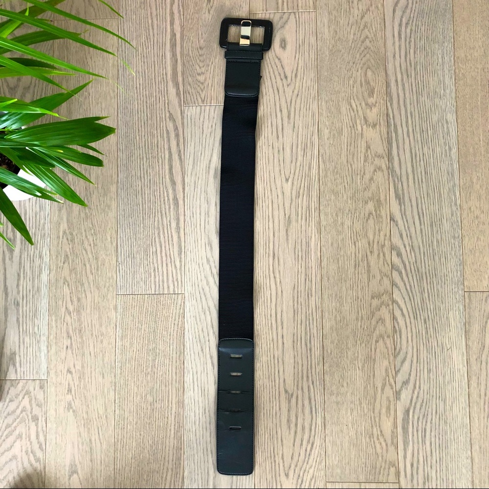 MANGO | Black Elastic Belt | M